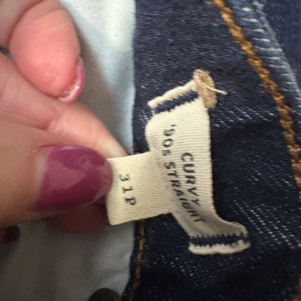 Madewell Curve '90s Straight Leg Jeans - Dark Blue